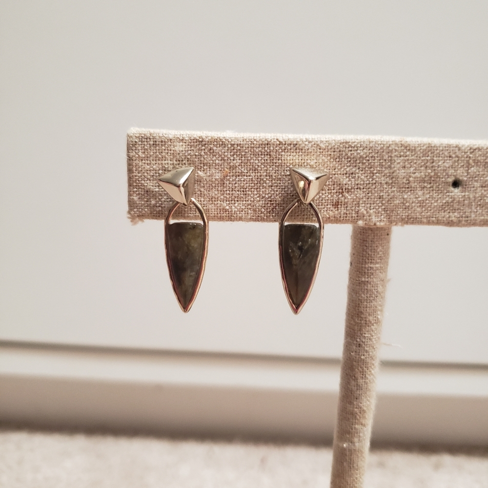 Stella and Dot Sommerville Labradorite Stone Convertible Earrings